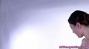 Teen beauty passionately jerks cock in pov style with handjob skills