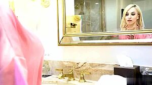 Petite russian blonde pornstar stretches her mouth wide to deepthroat a massive black monster cock from florida lover.