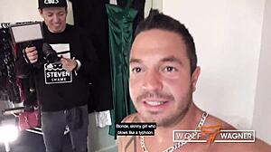 I love how this long-legged tattoo bitch Kitty Blair gets dicked down with cum in mouth on WolfWagner.com part 2.