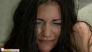 Jade indica experiences lesbian gangbang with banging group bound bondage bdsm elements