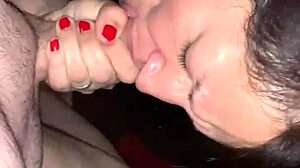 getting a great blow job from sexy maribel with ass licking and big cock sucking