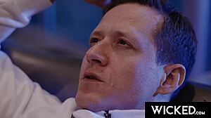 Oh man, this wicked hot threesome with blonde and brunette in alternate reality is wild! 😏