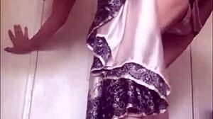 amoul solo 829 - fucking a white woman standing from behind in satin panties down and high heels