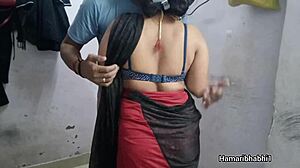 indian desi bhabhi engages in intimate saree encounter