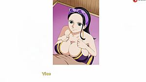 One Piece's Nico Robin Gets Naughty Titty Fucking A Marine In Hentai