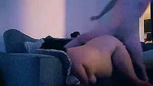 Why does this horny moaning wife get fucked hard in livingroom with squirting creampie?