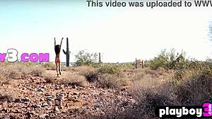 Stunning Black Milf Briana Ashley Poses in Lingerie Strips to Expose Hot Big Natural Tits Outdoors!