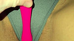 gray panties on this latina milf with her sexy tight wet pussy dripping cum