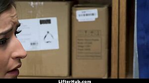 emily willis caught struggling against the guard in garage punishment scene