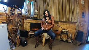 beautiful milf housewife shows hungry pussy in tight fetish roleplay!