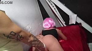 I feel so aroused watching this amateur anal toy masturbation with enteada in colegial outfit outdoors.