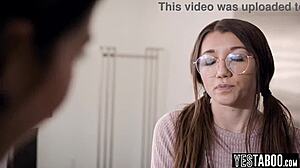 Watch Out! Nerdy Lesbian Teen 18+ Seduces and Pounds Her Milf Stepsister's Girlfriend with Intense Pussy Licking and Fingering!