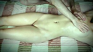 This hot teen 18+ gets a full body oil massage with her skinny small tits and big ass shining 😍