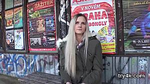 Teen gives blowjob in POV and gets twat reamed