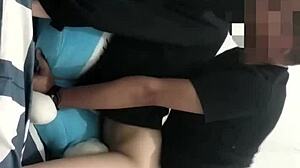 Skinny teen gets doggystyle orgasm with natural tits shaking.