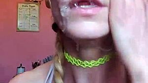 Vanessa Hastings' Messy Spit-Faced Dildo Deepthroat Session