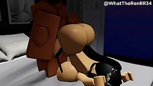 Romantic sex with this cute girl in Roblox RP 😍❤️