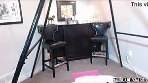 Oh wow, watch Maxine X in her college uniform riding that dildo deep! She teases her huge tits and wet Asian pussy to orgasm!