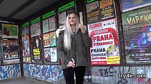 Teen gives blowjob in POV and gets twat reamed