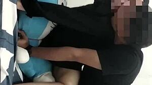 Skinny teen gets doggystyle orgasm with natural tits shaking.