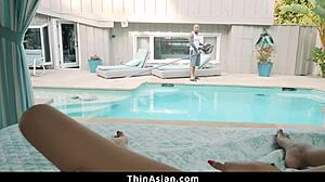 Petite Asian Cutie Alexia Anders Gets Taught a Rough Teasing Lesson with Big Cock!