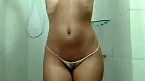 amateur sexy webcam girl dances and strips showing her big ass crack in homemade video