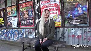 Teen gives blowjob in POV and gets twat reamed