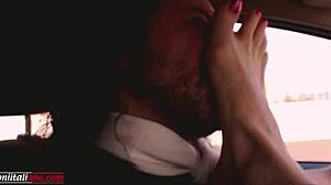 Experience Lisa's Intense Foot Domination On Our Wild Road Trip!