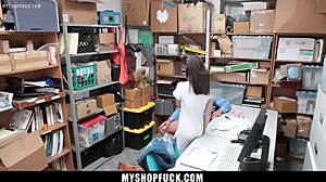 store owners stepdaughter caught stealing and banged by lp guard - myshopfuck