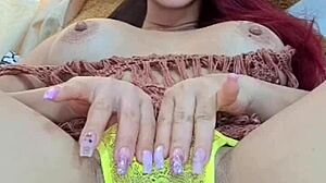 Redhead Colombian Beauty Hints at Intense Solo Fingering Leading to Hot Snapchat Squirting Orgasm