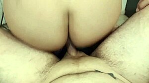 Colombian Bride with Big Ass and Natural Tits Gives Blowjob Then Rides Passionately