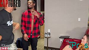 Sports Reporter Katie Kush Gets Caught Up in Interracial Petite Tits Rimjob Threesome