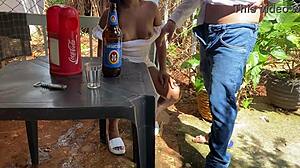 old 60-year-old naughty guy, you're fucking a young girl right in the bar