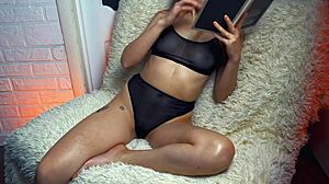 Reads Erotic Stories and Caresses Himself in Sexual Consciousness