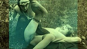 Heartfelt Vintage Lesbians Dive into Passionate Pussy Licking in Antique Scene