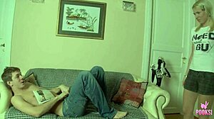 Brita e Milo fucks her in cowgirl style with cum oozing out. Teen takes facial after doggystyle riding.