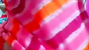 indian aunty hot dancing and showing her boob