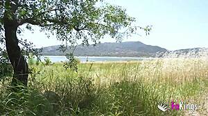 Natali Quinn hunts for public fucks and targets one in the swamp for rough outdoor action