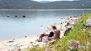 Natali Quinn hunts for public fucks and targets one in the swamp for rough outdoor action