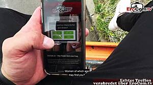 I'm picking up this chubby German milf with natural tits and brown hair for pov fuckdate, yeah it's hot