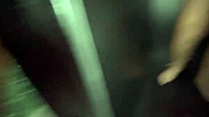 Strangers at Glory Hole Cover Wife in Cum