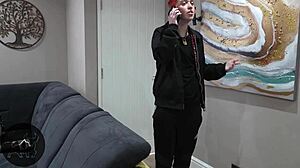 Trans Turns Cuckold Through Femdom Pegging Action