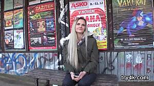 Teen gives blowjob in POV and gets twat reamed