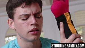 stepsis teases bro with her tight booty craving his massive cock inside