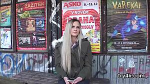 Teen gives blowjob in POV and gets twat reamed