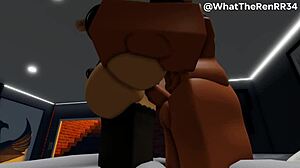 Romantic sex with this cute girl in Roblox RP 😍❤️