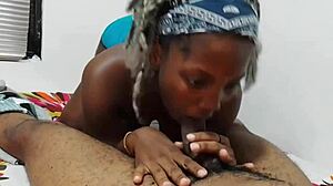 This Ebony Goddess Gives Sloppiest Deepthroat Cum Eater Blowjob - Jhodez1