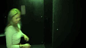 Gia unleashes her freaky side with cum swallowing at gloryhole for liquid lunch thrill