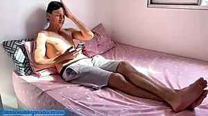 quickie thrusts in tight wet pussy of cute 18 year old brazilian girl with creampie finish?