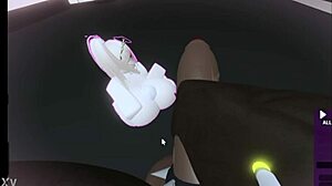 Masturbating my huge monster cock in front of cheating prostitute for facial cumshot